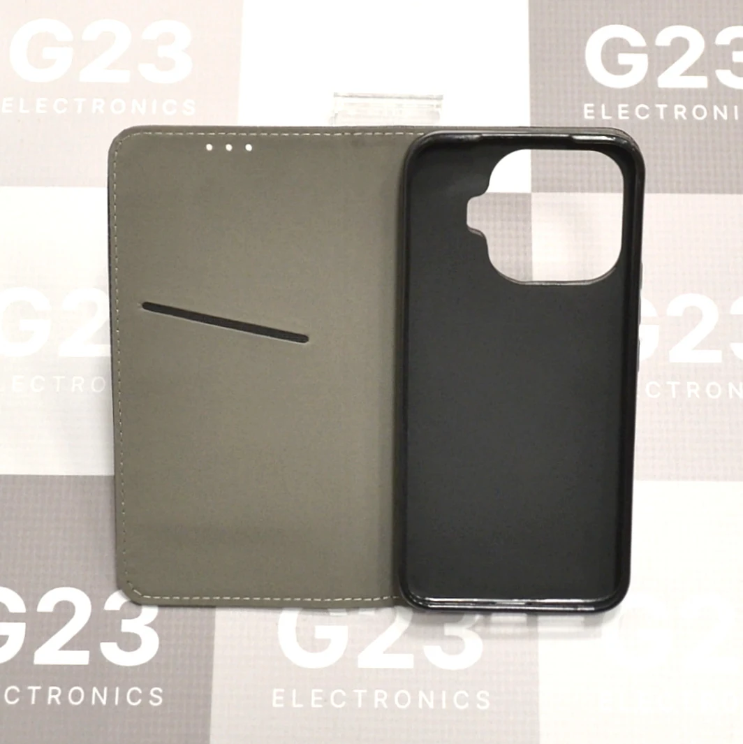 Re-Grid magnetinis dėklas Xiaomi 17T Pro telefonui juodos spalvos 9 Re-Grid dėklas Xiaomi 17T Pro, juodos spalvos – atidarytas dėklas su kišenėle