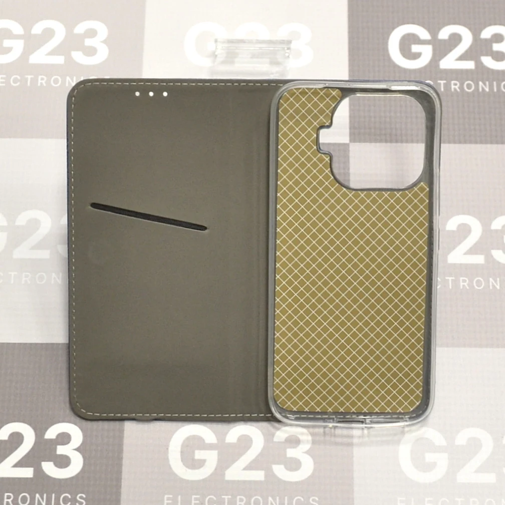 Re-Grid magnetinis dėklas Xiaomi 17T Pro telefonui mėlynos spalvos 9 Re-Grid dėklas Xiaomi 17T Pro, mėlynos spalvos – atidarytas dėklas su kišenėle