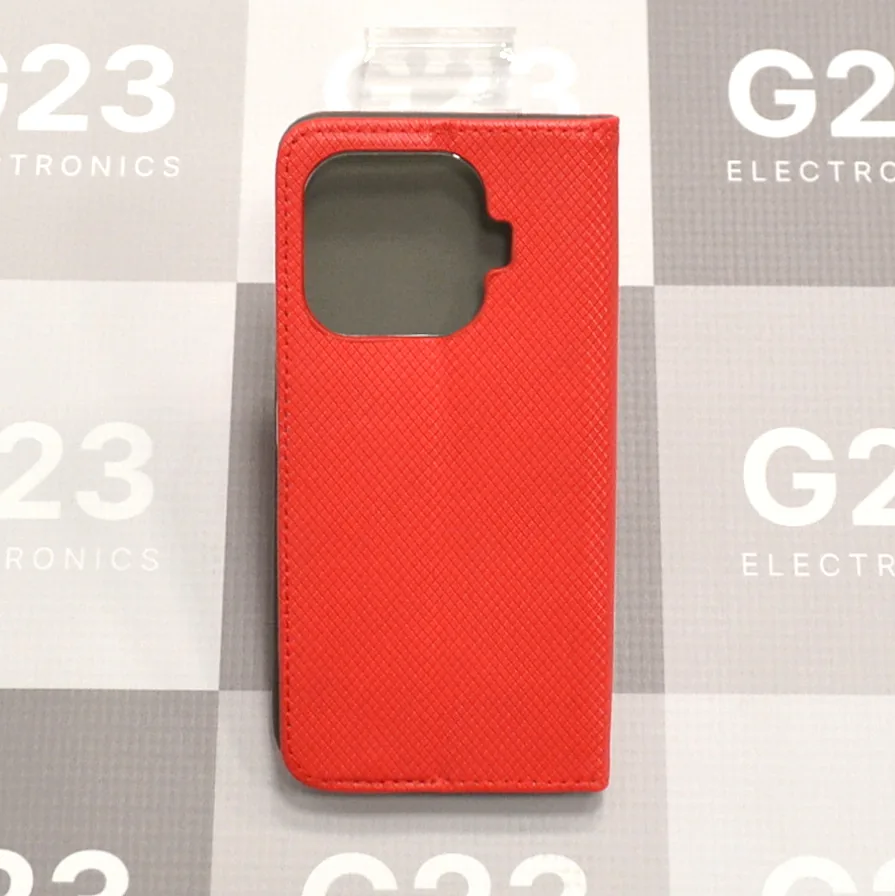 Re-Grid magnetinis dėklas Xiaomi 17T telefonui raudonos spalvos 10 Re-Grid dėklas Xiaomi 17T, raudonos spalvos – nugarėlė su kameros anga