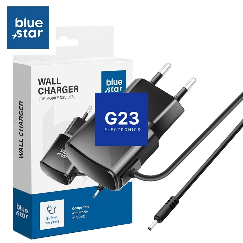 Blue Star tinklo kroviklis su Nokia Big Pin 3.5 mm laidu – pakuotė Wall charger
