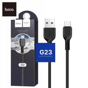 Hoco X20 Type-C laidas 3 metrai 3A juodos spalvos originalioje dėžutėje