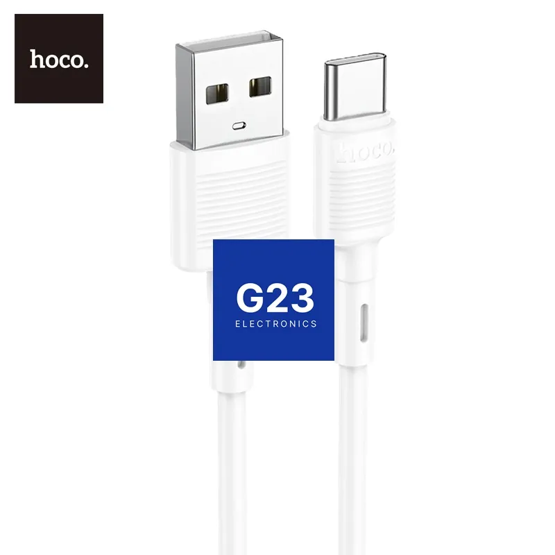 Type-C laidas 1 metras 3A Hoco X83 baltos spalvos 8 Type-C laidas Hoco X83 baltos spalvos – USB-A ir Type-C kištukai