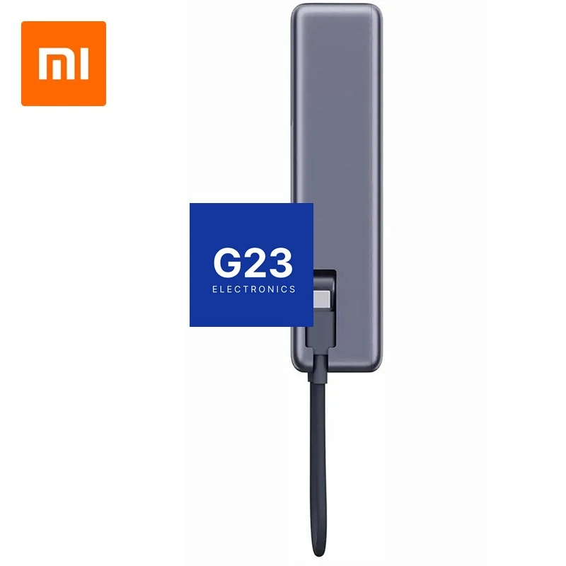 10000mAh 165W Xiaomi PB1165MI išorinė baterija akumuliatorius (Power Bank) su integruotu USB-C laidu pilkos spalvos 12 Xiaomi PB1165MI išorinė baterija – integruoto USB-C laido laikiklis ir kilpelė